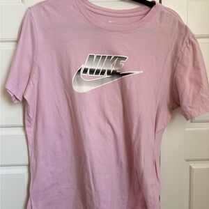 Nike Light Pink Tee with White Logo
